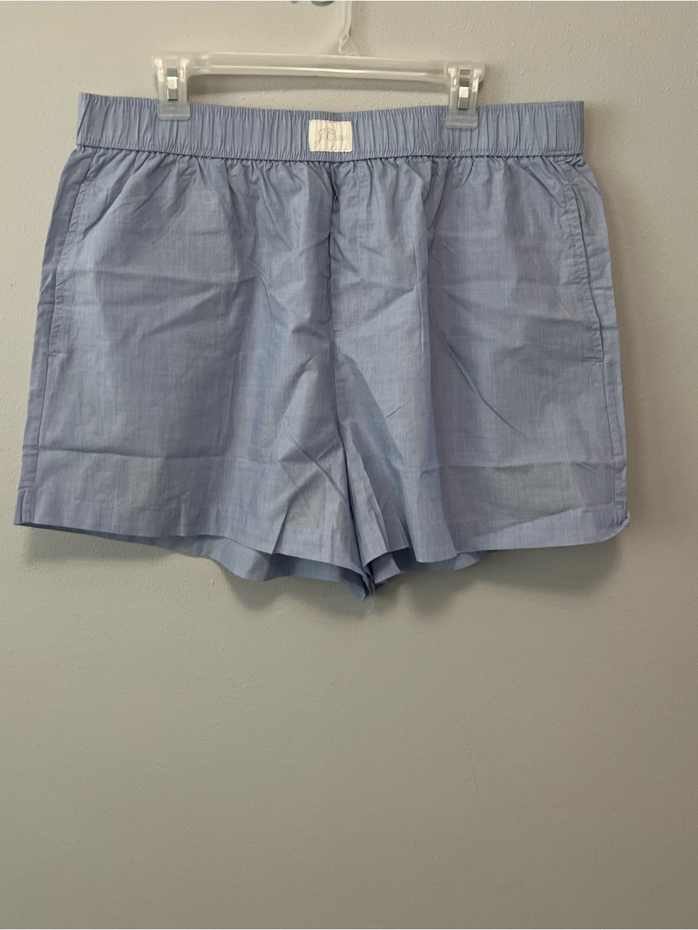 J. Crew Pale Blue Cotton Lounge Shorts Size XL NWT!